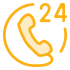 24/7 phone help icon.